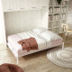 Cama Abatible Matrimonial disponible en medidas Individuales con armario superior Ref Z23000