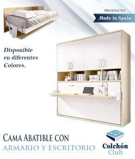Cama Abatible con escritorio y armario Ref Y70000