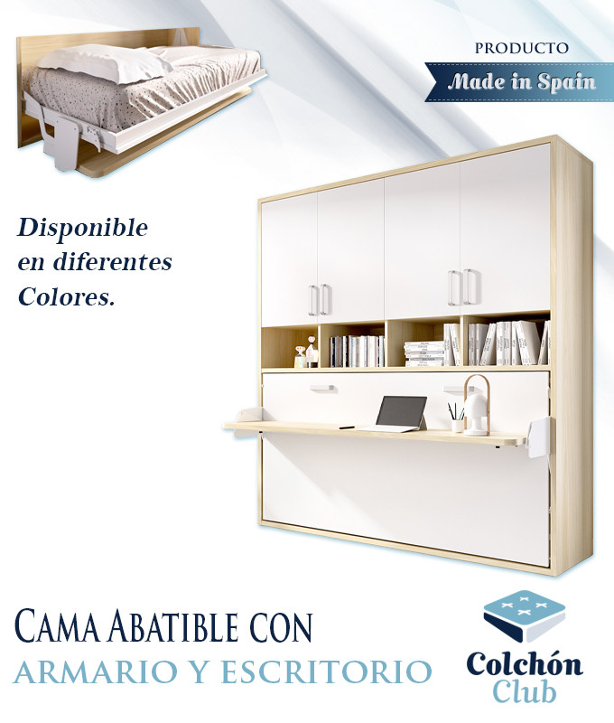 Cama Abatible con escritorio y armario Ref Y70000