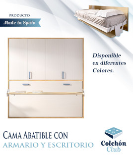 Cama Abatible con escritorio y armario Ref Y71000