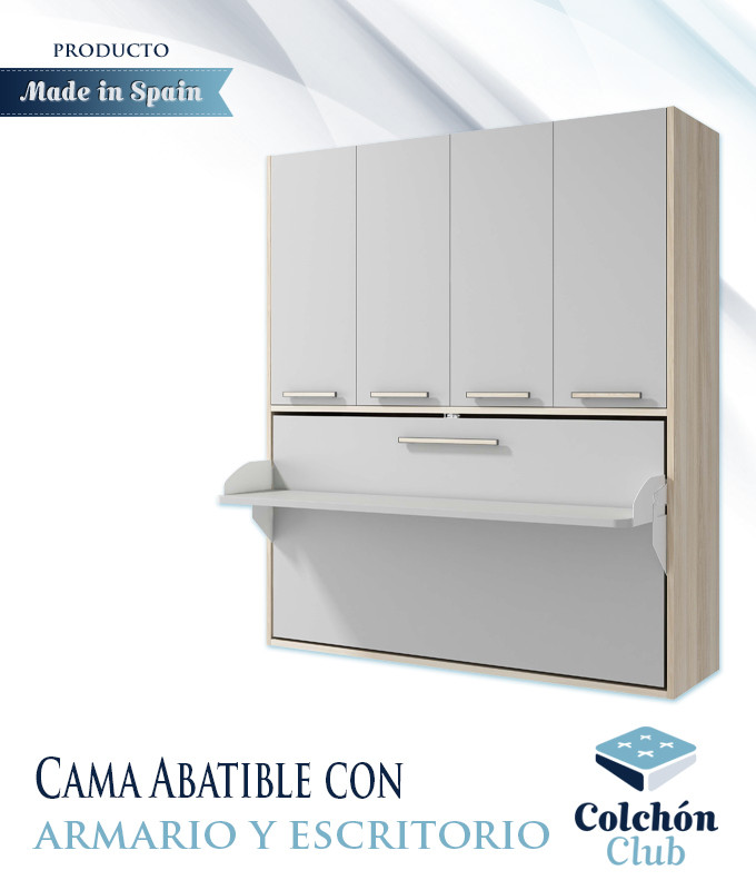 Cama Abatible con escritorio y armario Ref Z25000