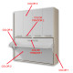 Cama Abatible con escritorio y armario Ref Z26000