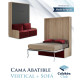 Cama Abatible Vertical con Sofá disponible en diferentes medidas y colores Ref N40000