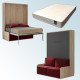 Pack Cama Abatible Vertical con Sofá y Colchón Viscoelastico Ref N42000