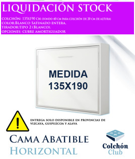  Liquidación cama abatible horizontal 135x190 cm Ref N50000 OUTLET