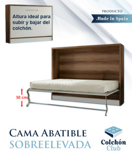 Cama Abatible Horizontal sobreelevada, mayor comodidad para subir y bajar de la cama Ref N84000