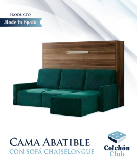 Cama Abatible Horizontal con Sofá Chaiselongue Ref N88000