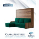 Cama Abatible Horizontal con brazo de madera y Sofá Chaiselongue Ref N92000