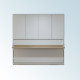 Cama abatible Matrimonial e individual con escritorio y armario Ref N96000