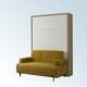 Cama Abatible Vertical con Sofá disponible en diferentes medidas y colores Ref N15100