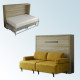Cama Abatible Horizontal con Sofá disponible en diferentes medidas y colores Ref N34100