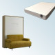 Pack Cama Abatible Vertical con Sofá y Colchón Viscoelastico Ref N28100