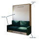 Pack Cama Abatible Vertical con Sofá y Colchón Viscoelastico Ref N28000