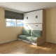 Cama Abatible Horizontal con Armario y Sofá Ref N97000