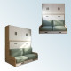 Cama Abatible Horizontal con Armario y Sofá Ref N97000