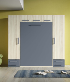 Cama Abatible Vertical con altillo y opción de patas automáticas Ref Z14000