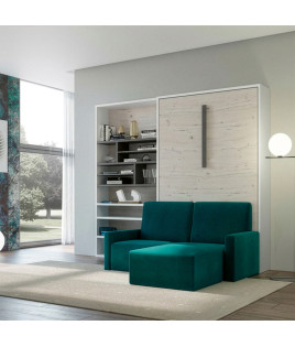 Cama Abatible Vertical con Sofá Chaiselongue Ref N87000