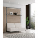Cama Abatible Vertical con estante y Sofá disponible en diferentes medidas y colores Ref N44000