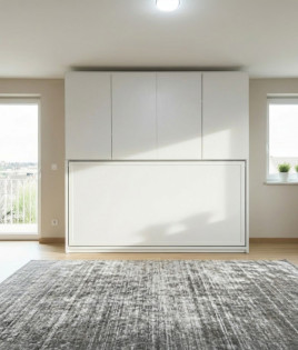 Cama abatible Matrimonial disponible en medidas Individuales con armario superior Ref N95000