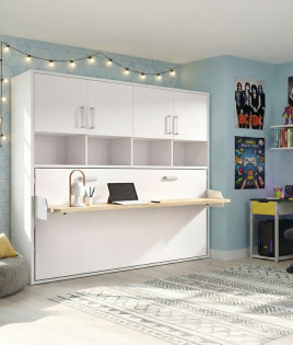 Cama Abatible con escritorio y armario Ref Y70000