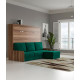 Cama Abatible Horizontal con brazo de madera y Sofá Chaiselongue Ref N92000