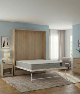 Pack Cama Abatible Vertical sobreelevada y Colchón Viscoelasticos Ref N85000