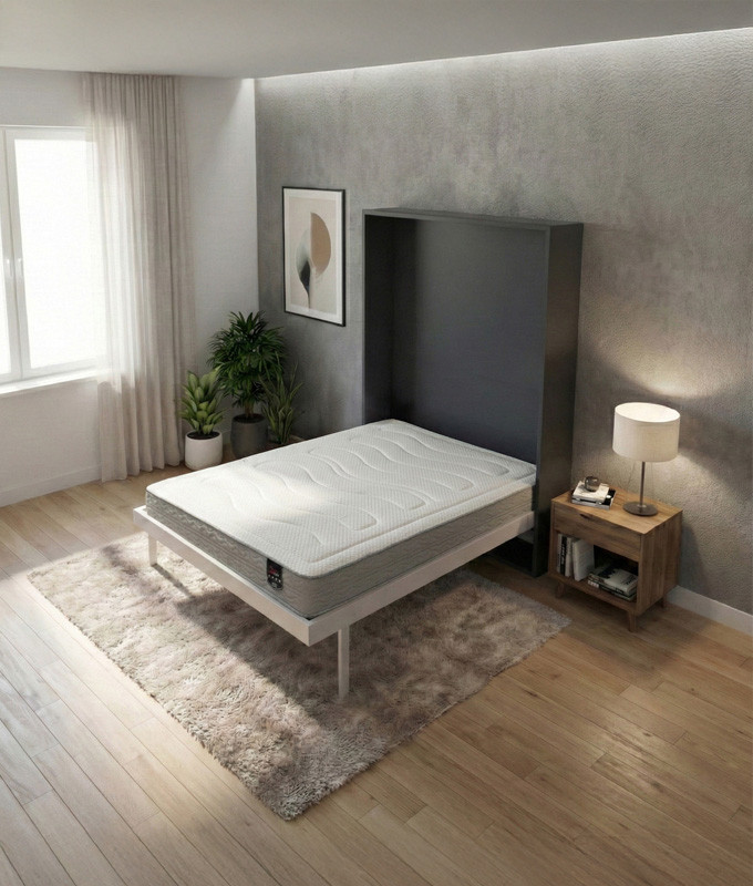 Pack Cama Abatible Vertical y Colchón viscoelástico Ref N53000