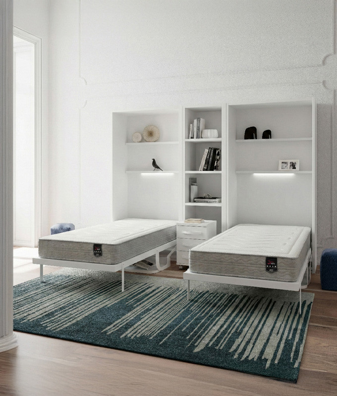 Pack Cama Abatible con Escritorio y Colchón viscoelástico Ref N61000