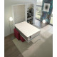 Pack Cama Abatible Vertical con Sofá Chaiselongue y Colchón Viscoelastico Ref N89000