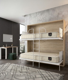 Pack Litera Abatible Horizontal con opción de Altillo y Colchones Viscoelásticos Ref N32000