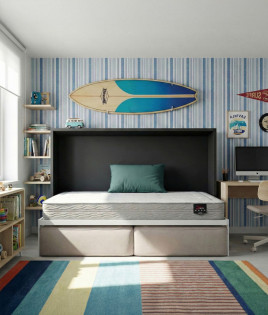 Pack Cama Abatible Horizontal con Sofá y Colchón Viscoelastico Ref N72000