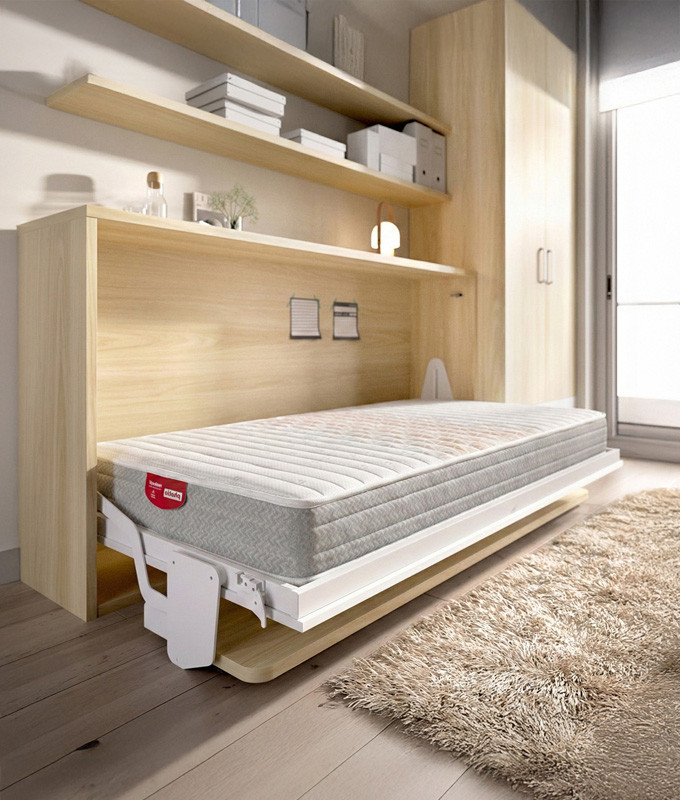 Pack Cama Abatible Horizontal con escritorio y Colchón Ref Y45000