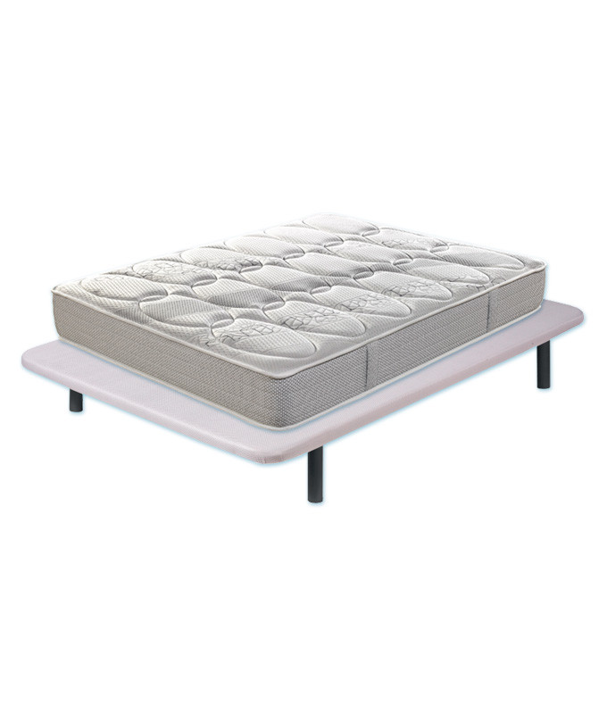 Pack Colchón viscoelástico y Base tapizada Sunlay fabricado por el Grupo Pikolin Ref P229000