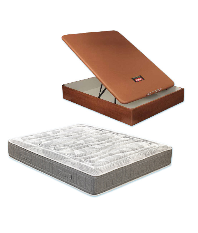 Pack Colchón de muelles ensacados y Canapé de madera Pikolin Ref P88000