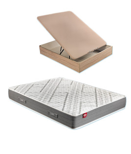 Pack Pikolin, Colchón de Muelles Modelo Elan y Canapé de madera Ref P365000
