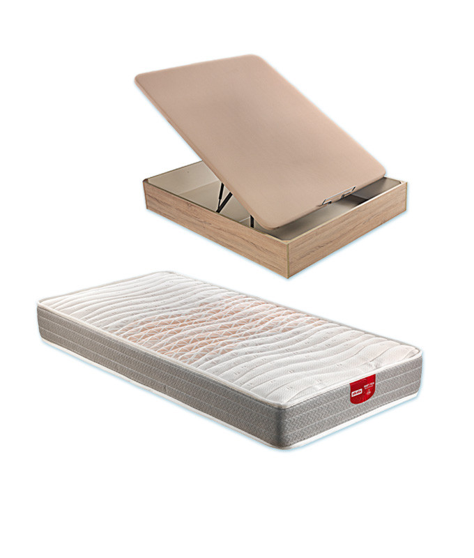 Pack Pikolin, Colchón Pikolin modelo Cherry con muelles Ensacados y Canapé Madera Ref P297000