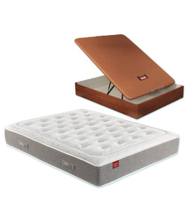 Pack Pikolin, Colchón Pikolin modelo Oceanía Pocket con muelles ensacados y Canapé de madera Pikolin Ref P386000