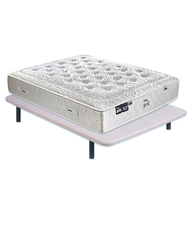 Pack Pikolin, colchón Gama Alta modelo Dualpik de muelles ensacados y Base tapizada Ref P273000