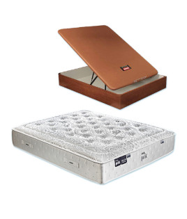 Pack Pikolin, colchón Gama Alta modelo Dualpik de muelles ensacados y Canapé de madera Pikolin Ref P274000