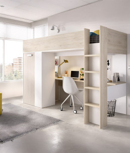 Cama con escritorio y armario Ref YK31