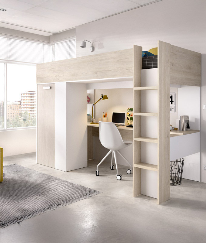 Cama con escritorio y armario Ref YK31