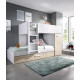Dormitorio Juvenil Trilitera tren con armario Ref YK19