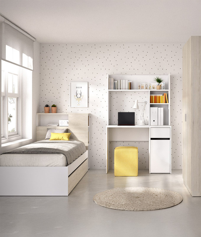 Cama juvenil en forma de Casita fabricada en madera de pino Ref TA14