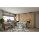 Dormitorio con cama abatible vertical con sofá, armarios y escritorio Ref Z24-62
