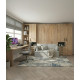 Dormitorio con cama abatible vertical con sofá, armarios y escritorio Ref Z24-62