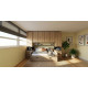 Dormitorio puente con cama nido y armarios laterales Ref YC520