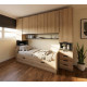 Dormitorio puente con cama nido y armarios laterales Ref YC520
