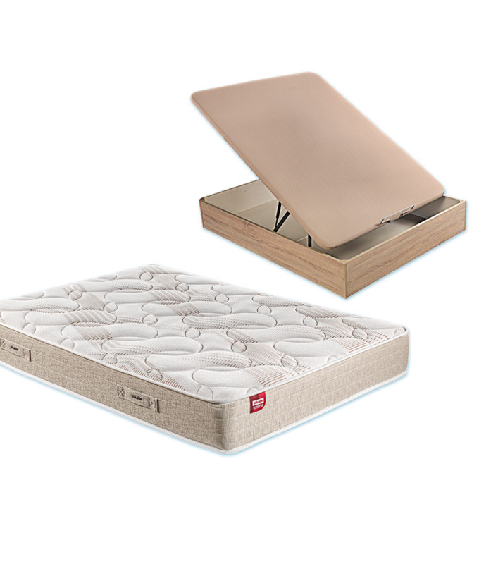 Pack Pikolin, Colchón de Muelles Modelo Sella Cell y Canapé de madera Ref P365000