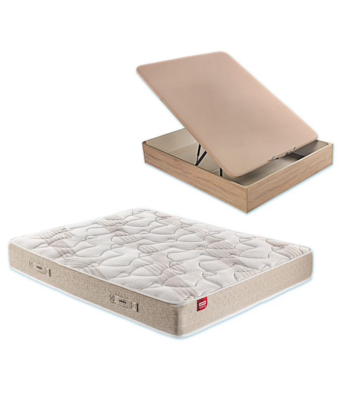 Pack Pikolin, Colchón de Muelles Modelo Sella Pocket y Canapé de madera Ref P451000