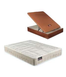 Pack Pikolin, Colchón Pikolin modelo Golden Gate con muelles y Canapé de madera Pikolin Ref P134000